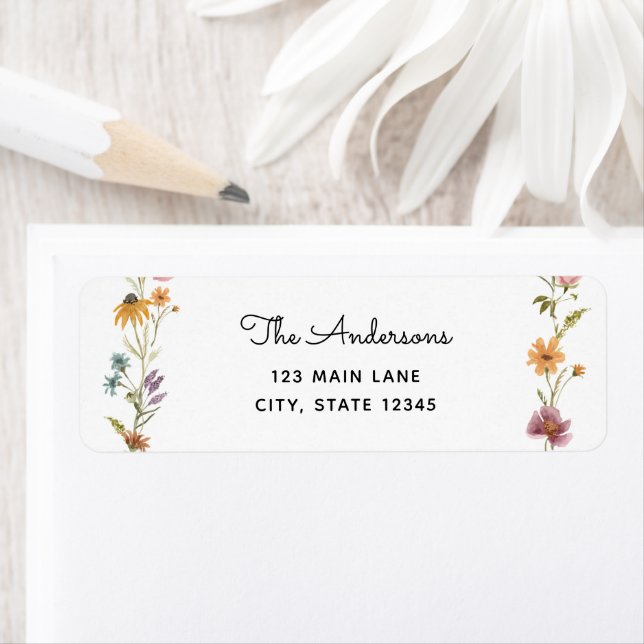 Wildflower Return Address Label (Insitu)