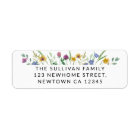 Wildflower Return Address Label