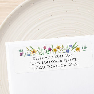 Wildflower Return Address Label