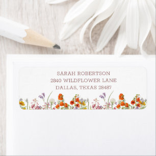 Wildflower Return Address Labels