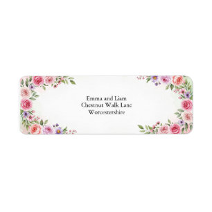Wildflower Romantic Botanical Wedding Address