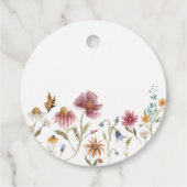 Wildflower Round Favour Tags (Back)