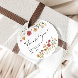 Wildflower Round Favour Tags