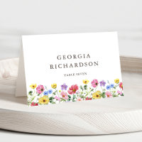 Wildflower Rustic Chic Wedding Boho Place Card