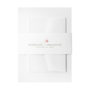 Wildflower Rustic Country Floral Garden Wedding Invitation Belly Band