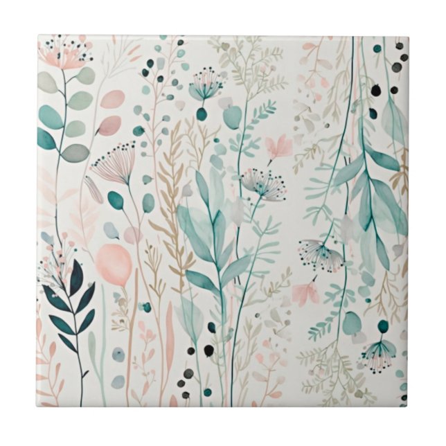 Wildflower rustic tile (Front)