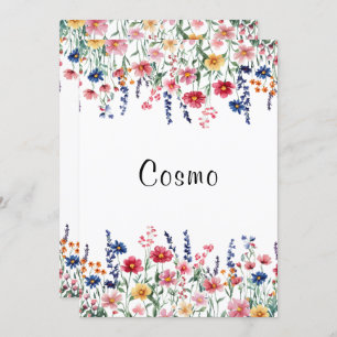 Wildflower Rustic Wedding custom table number