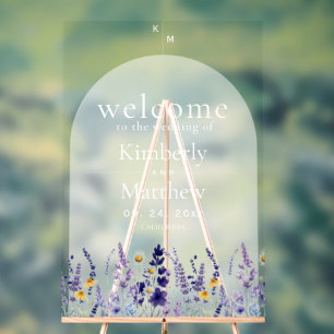 Wildflower Rustic Wedding Sign