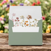 Wildflower Sage Green Boho Wedding Garden