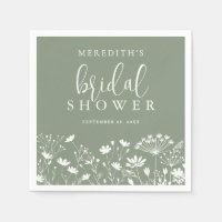 Wildflower Sage Green Bridal Shower