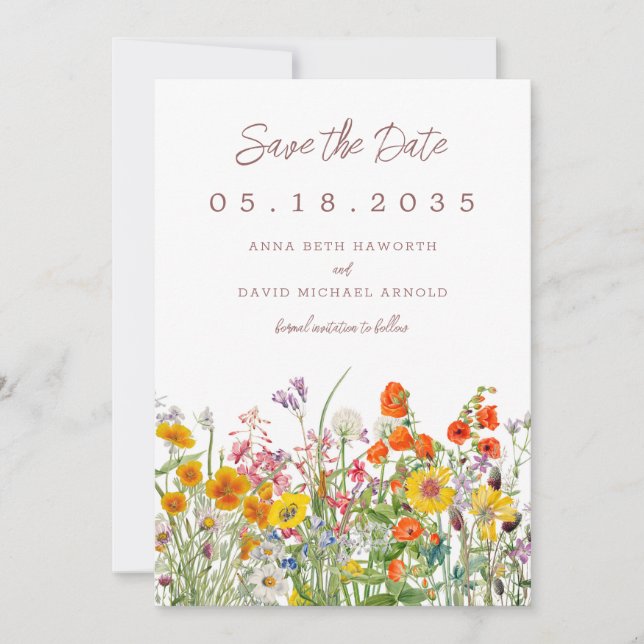 Wildflower Save the Date (Front)