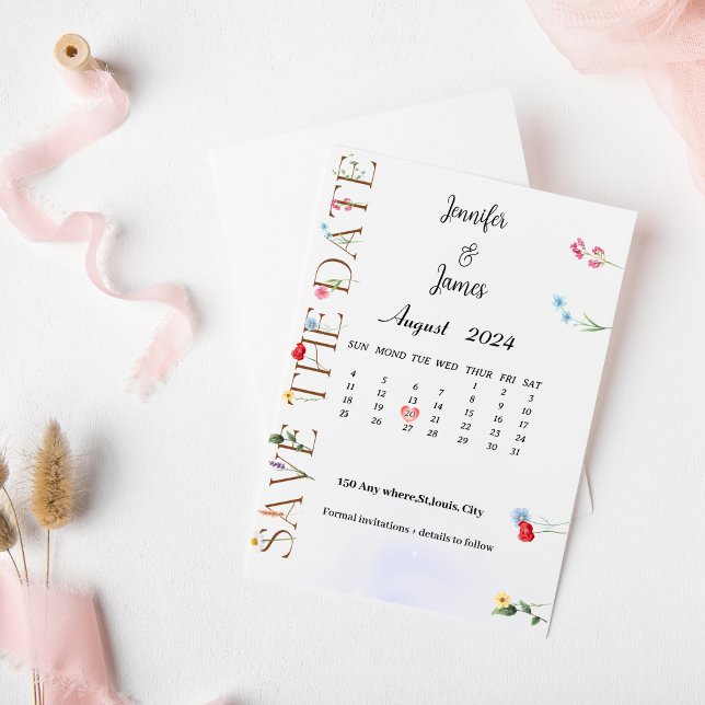 Wildflower Save the Date card (Creator Uploaded)