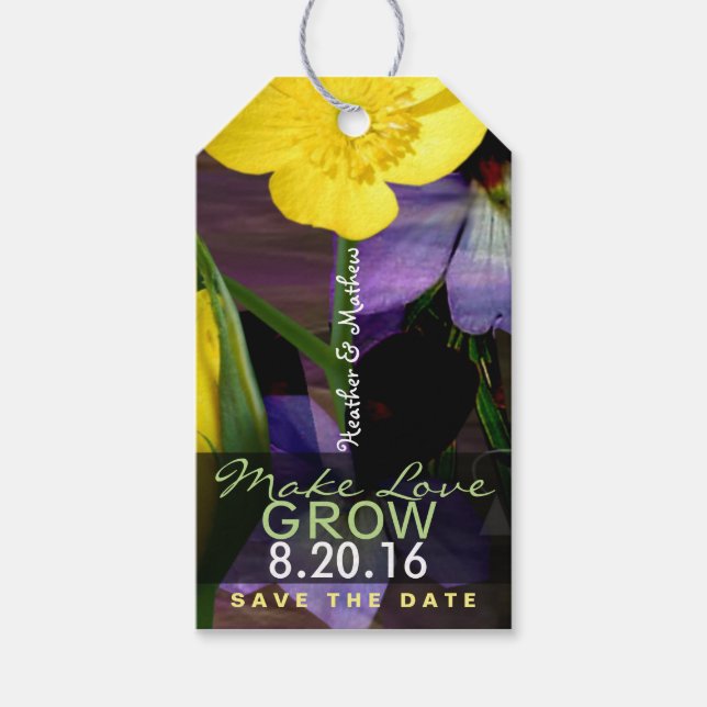Wildflower Save the Date Tags (Front)
