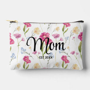 Wildflower Script Gift For Mom Established Accessory Pouch