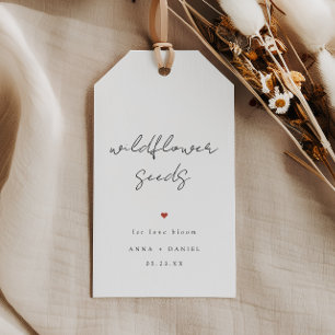 Wildflower Seed Packet Wedding Favour Gift Tags
