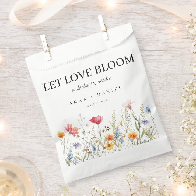 Wildflower Seeds Wedding Favour Bag (Clipped)