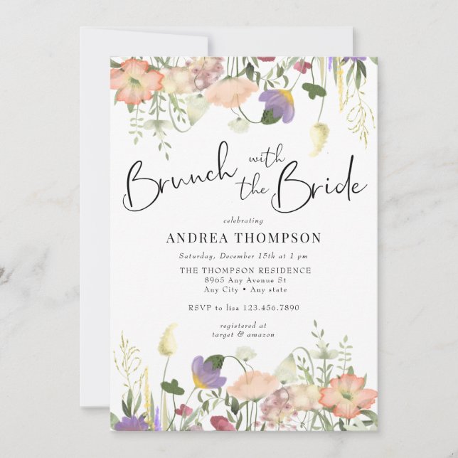 Wildflower Shower | Bridal Brunch Invitation (Front)
