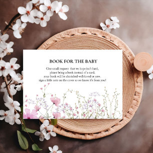 Wildflower shower game book for baby request enclosure card