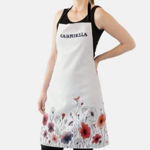 Wildflower Sketch Apron
