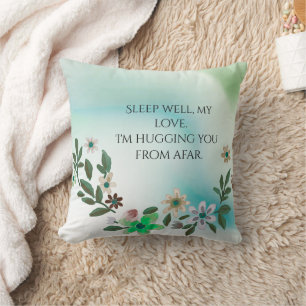 Wildflower Sleep Well My Love Hugging You From Afa Throw Pillow