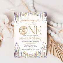 Wildflower Some Bunny Is Turning One 1st Birthday