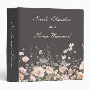 Wildflower Spring Blush Pink Wedding Photo Album Binder