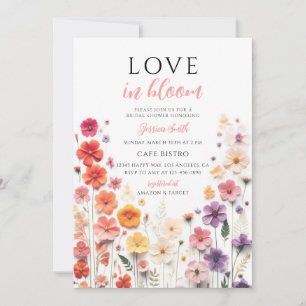 Wildflower Spring Bridal Shower Invitation