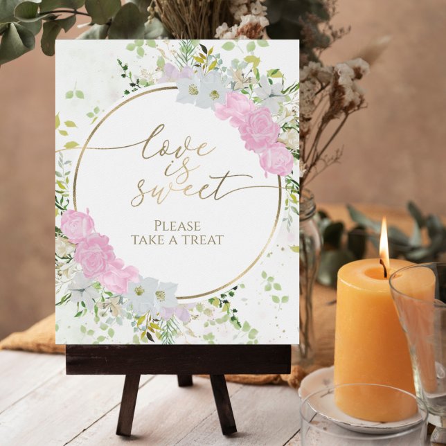 Wildflower Spring Bridal Shower Love Is Sweet Sign (Creator Uploaded)