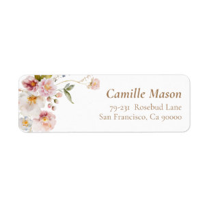 Wildflower Spring Envelope Return Address