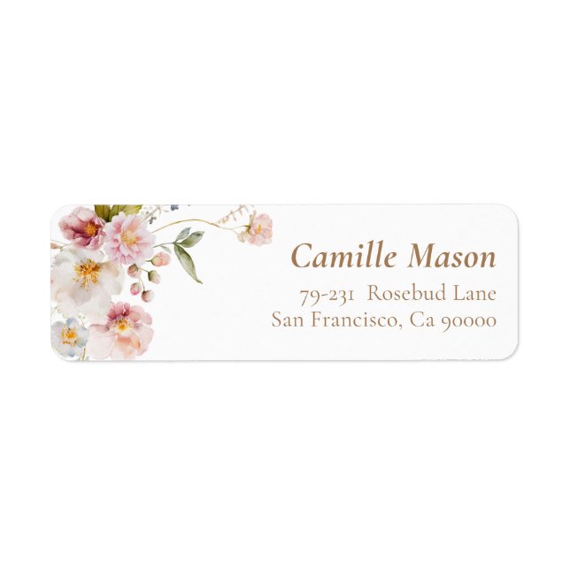 Wildflower Spring Envelope Return Address (Front)