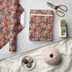 Wildflower Spring Garden Gift Wrapping  Paper