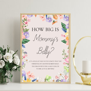 Wildflower Spring How Big Is Mommy's Belly Game  Photo Print