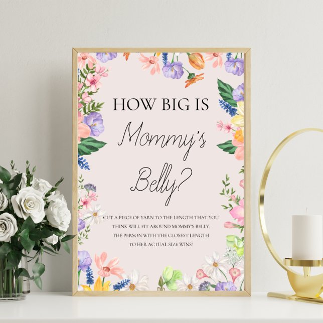 Wildflower Spring How Big Is Mommy's Belly Game  Photo Print (Creator Uploaded)