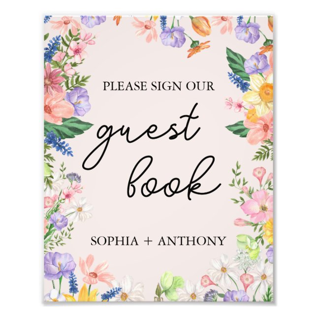 Wildflower Spring Please Sign our Guestbook (Front)
