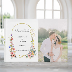 Wildflower Spring Summer Arch Wedding Photo Guest Book