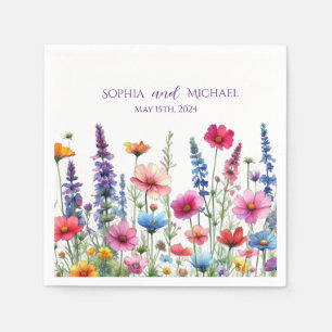 Wildflower Symphony-Wedding- Napkins