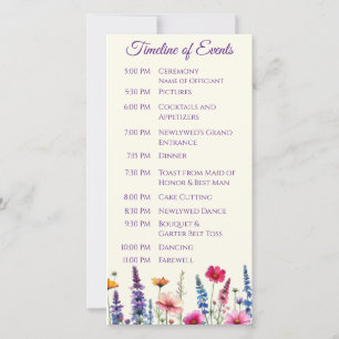 Wildflower Symphony- Wedding Program-