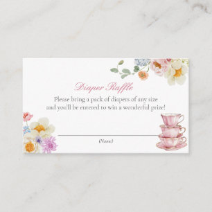 Wildflower Tea Baby Diaper Request Enclosure Card
