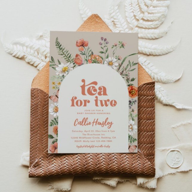 Wildflower Tea Party Baby Shower Invitation (Creator Uploaded)