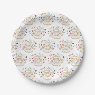 Wildflower Tea Party Bridal Shower Paper Plate