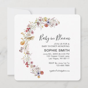 Wildflower Tea Party Garden Baby In Bloom Invitation