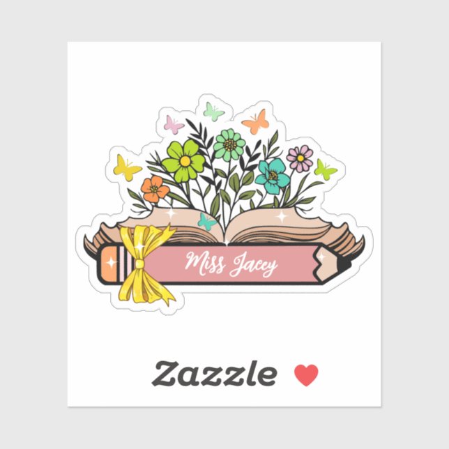 Wildflower Teacher Name, Personalized Teacher,gift (Sheet)