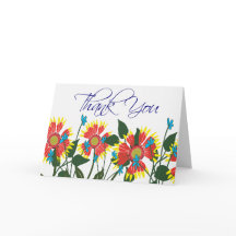 Wildflower Thank You Card