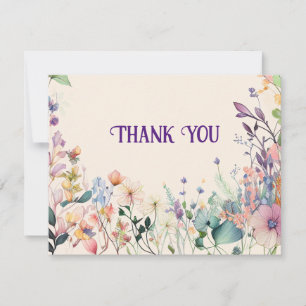 Wildflower thank you card