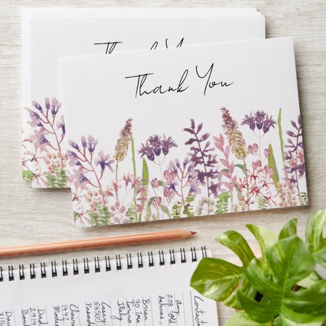 Wildflower Thank You Envelope (Stacked)