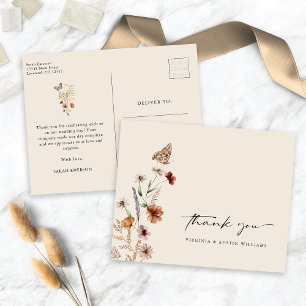 Wildflower Thank You Postcard