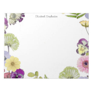 Wildflower Theme Custom Name Notepad