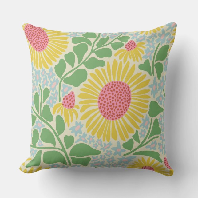 Wildflower Throw Pillow (Front)