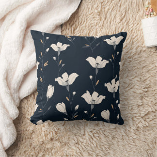 wildflower throw pillow, floral decorative pillow, pillow