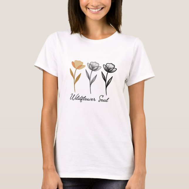 Wildflower trendy Design T-Shirt (Front)